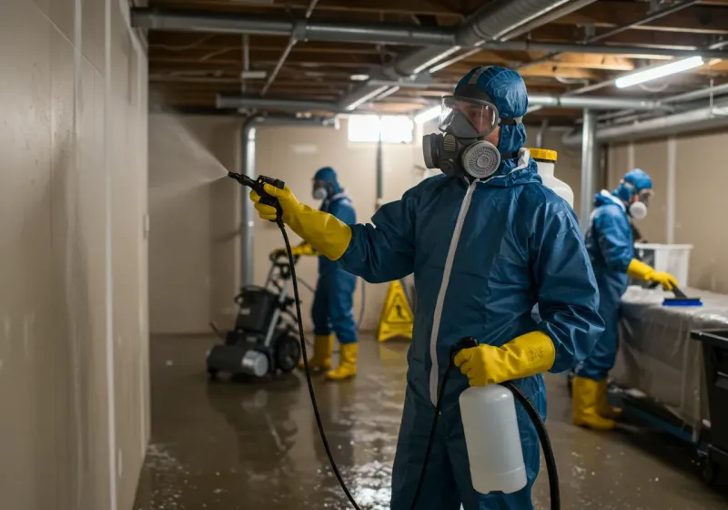 Basement Sanitization and Antimicrobial Treatment process in Winchester, IN